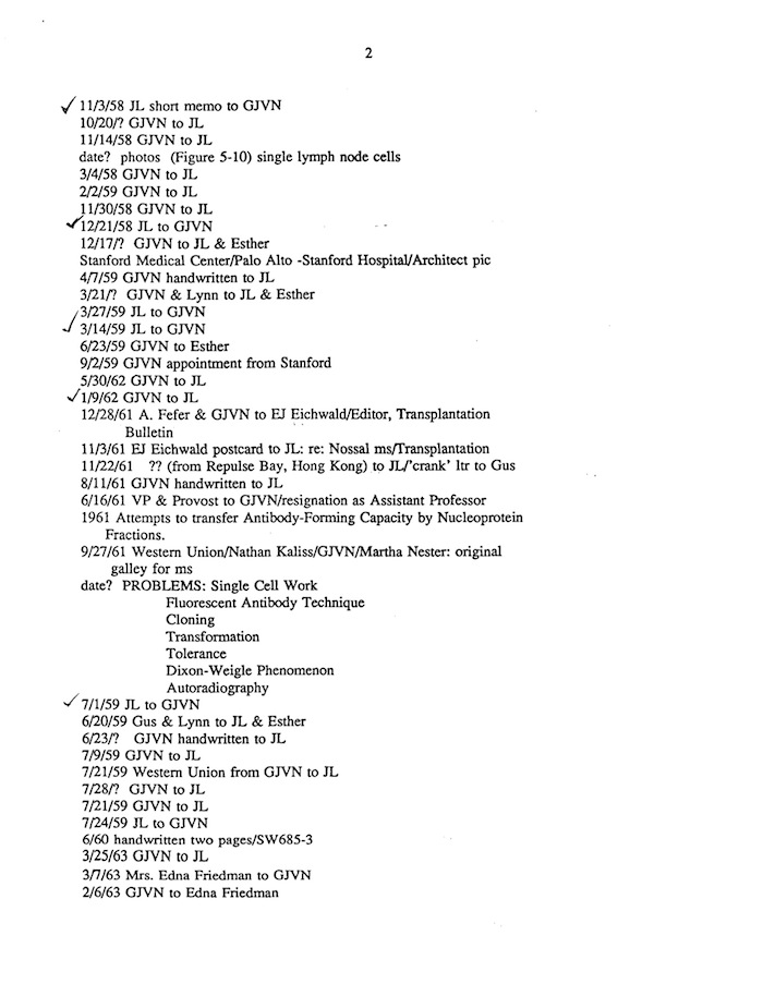 NLM pirated bbapwf Nossal to JL 8-10-95 request for GNossal correspondence (see Rockefeller oral history interview) p3